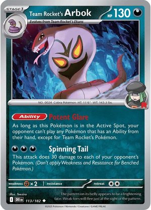 Team Rocket's Arbok - 113-182