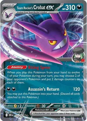 Team Rocket's Crobat EX - 122-182