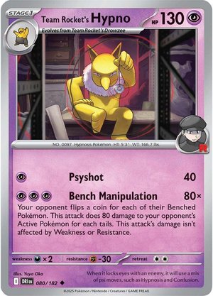 Team Rocket's Hypno - 080-182 (RH)