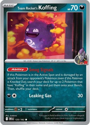 Team Rocket's Koffing - 125-182