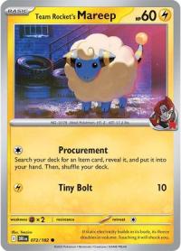 pokemon s v destined rivals team rocket s mareep 072 182