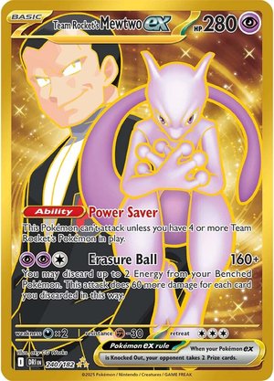 Team Rocket's Mewtwo EX - 240-182 - SECRET RARE