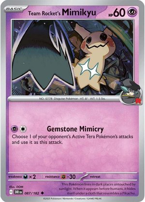 Team Rocket's Mimikyu - 087-182 (RH)