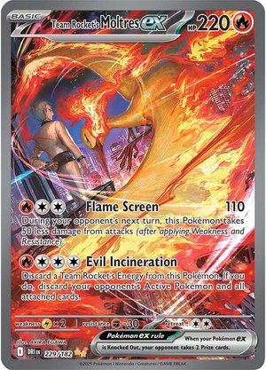 Team Rocket's Moltres EX - 229-182 - Special Illustrator Rare