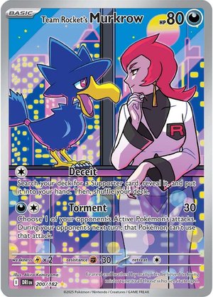 Team Rocket's Murkrow - 200-182 - Illustrator Rare