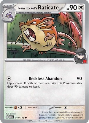 Team Rocket's Raticate - 148-182