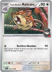 pokemon s v destined rivals team rocket s raticate 148 182