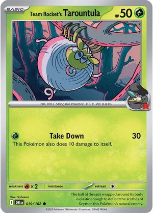 Team Rocket's Tarountula - 019-182 (RH)