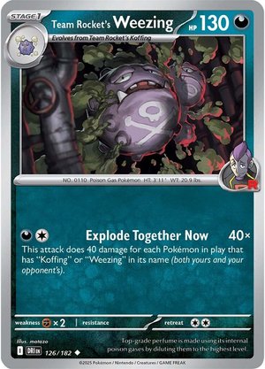 Team Rocket's Weezing - 126-182 (RH)