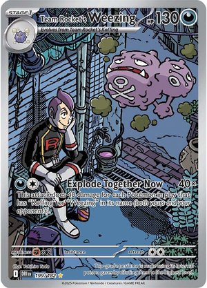 Team Rocket's Weezing - 199-182 - Illustrator Rare