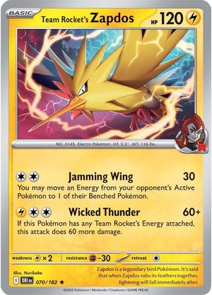 Team Rocket's Zapdos - 070-182 (RH)