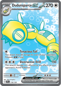 pokemon s v journey together dudunsparce ex 178 159 full art