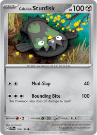 pokemon s v journey together galarian stunfisk 106 159