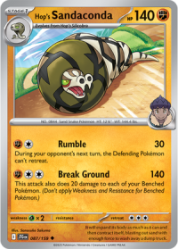 pokemon s v journey together hop s sandaconda 087 159 rh