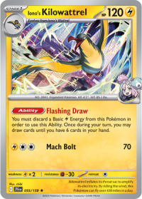 pokemon s v journey together iono s kilowattrel 055 159 rh