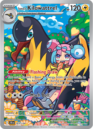 Iono's Kilowattrel - 163-159 - Illustrator Rare