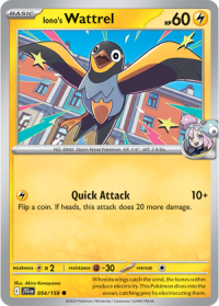 pokemon s v journey together iono s wattrel 054 159