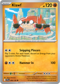 pokemon s v journey together klawf 090 159