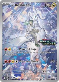 pokemon s v journey together n s reshiram 167 159 box topper