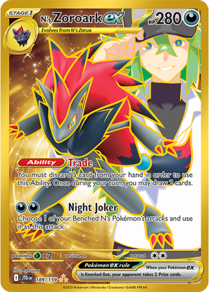 N's Zoroark EX - 189-159 - SECRET RARE