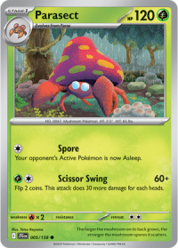 pokemon s v journey together parasect 005 159