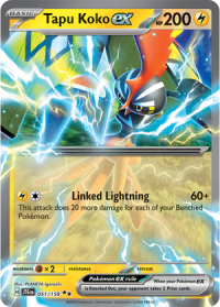 pokemon s v journey together tapu koko ex 051 159