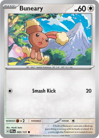 pokemon s v prismatic evolutions buneary 083 131