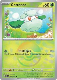 pokemon s v prismatic evolutions cottonee 007 131 poke ball