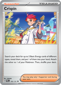 pokemon s v prismatic evolutions crispin 105 131