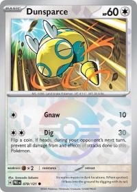 pokemon s v prismatic evolutions dunsparce 079 131 poke ball