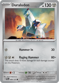 pokemon s v prismatic evolutions duraludon 069 131