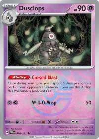 pokemon s v prismatic evolutions dusclops 036 131 poke ball