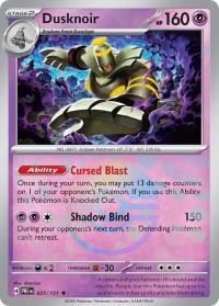 pokemon s v prismatic evolutions dusknoir 037 131 poke ball