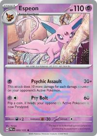 pokemon s v prismatic evolutions espeon 033 131 poke ball