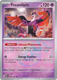 pokemon s v prismatic evolutions fezandipiti 045 131 master ball