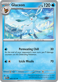 pokemon s v prismatic evolutions glaceon 025 131