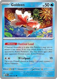 pokemon s v prismatic evolutions goldeen 020 131 poke ball