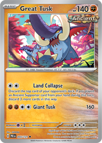 pokemon s v prismatic evolutions great tusk 055 131