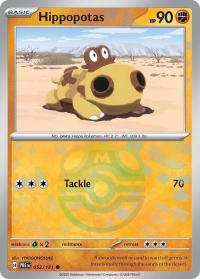 pokemon s v prismatic evolutions hippopotas 052 131 master ball