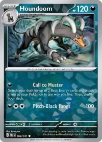 pokemon s v prismatic evolutions houndoom 063 131 poke ball