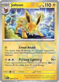 pokemon s v prismatic evolutions jolteon 029 131 master ball