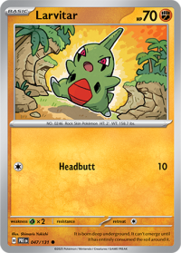 pokemon s v prismatic evolutions larvitar 047 131