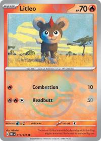 pokemon s v prismatic evolutions litleo 015 131 poke ball
