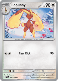 pokemon s v prismatic evolutions lopunny 084 131