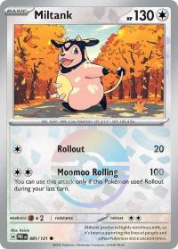 pokemon s v prismatic evolutions miltank 081 131 poke ball