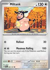 pokemon s v prismatic evolutions miltank 081 131