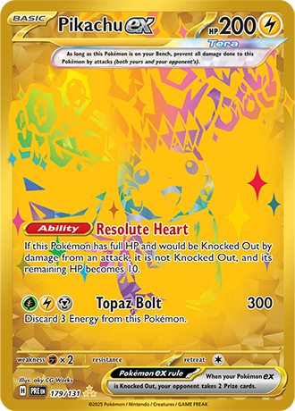 Pikachu EX - 179-131 - Secret Rare