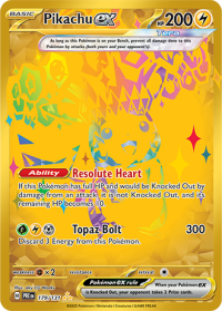 pokemon s v prismatic evolutions pikachu ex 179 131 secret rare