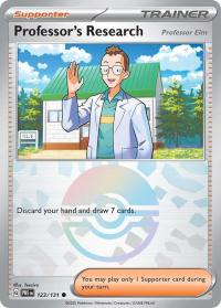 pokemon s v prismatic evolutions professor s research professor elm 123 131 poke ball