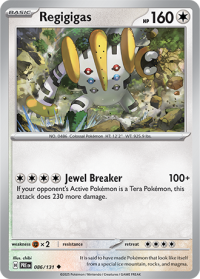pokemon s v prismatic evolutions regigigas 086 131